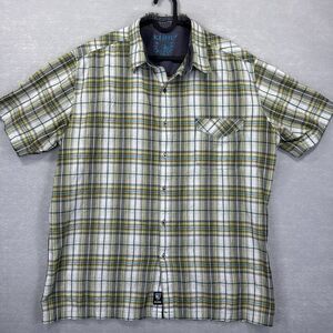 Kuhl Crinkle Stallion Men’s XL Short Sleeve Plaid Button Up Outdoor Hiking Shirt
